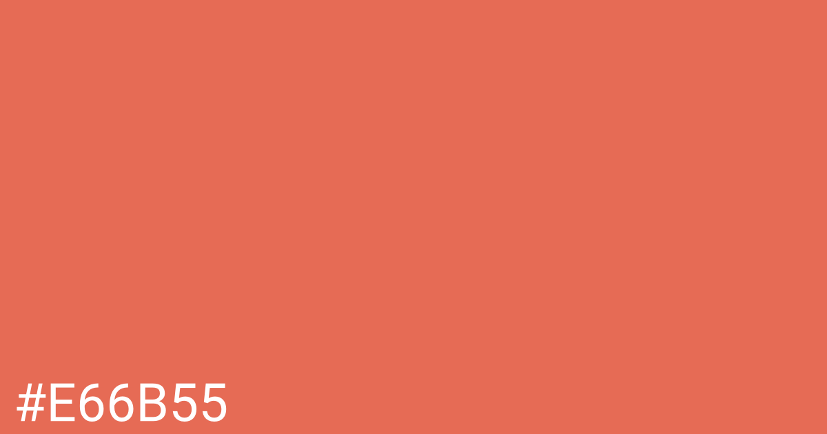 Hex color #e66b55 graphic