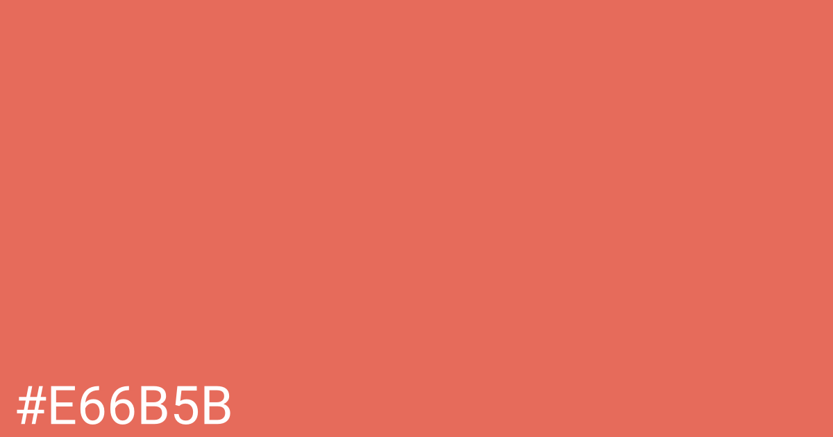 Hex color #e66b5b graphic