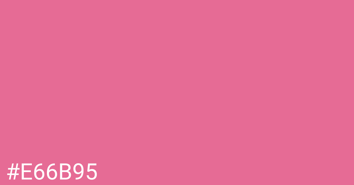 Hex color #e66b95 graphic