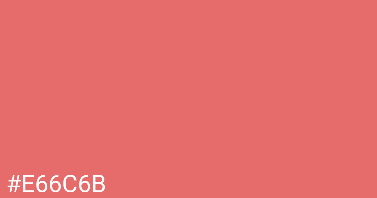 Hex color #e66c6b graphic