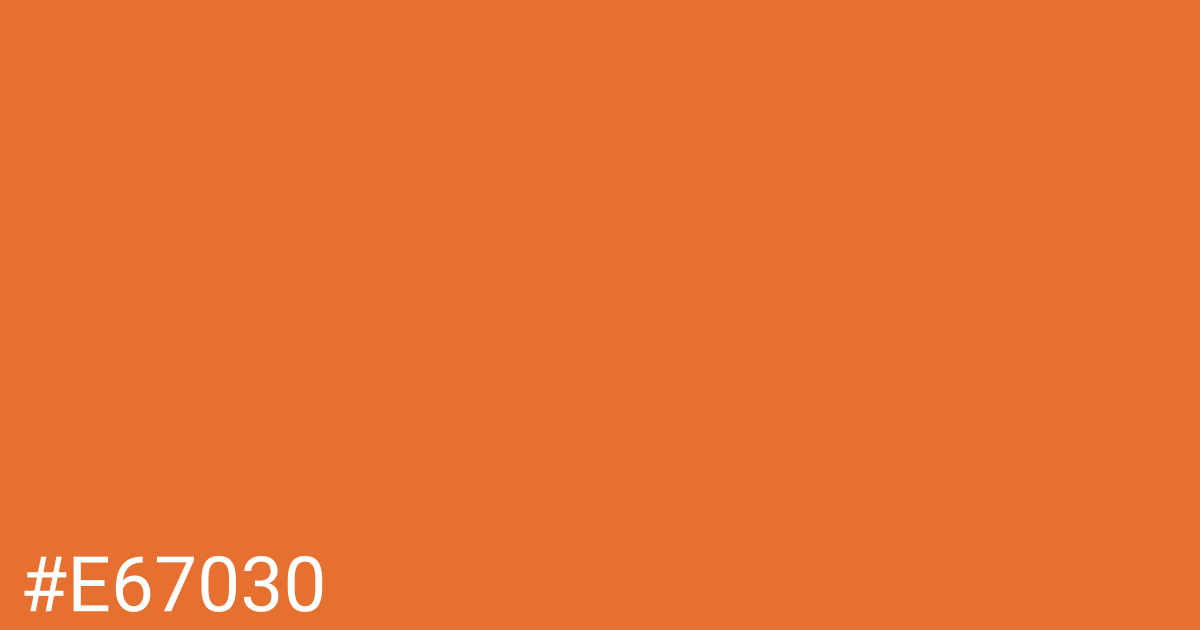 Hex color #e67030 graphic