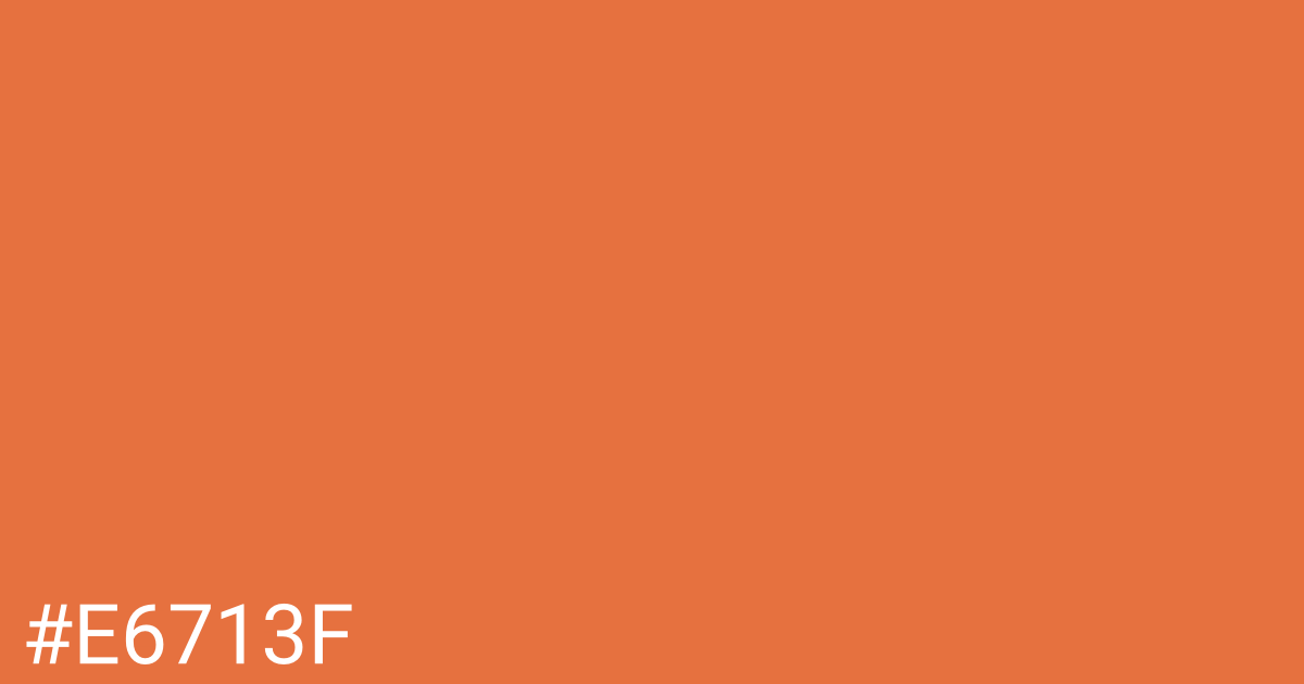 Hex color #e6713f graphic