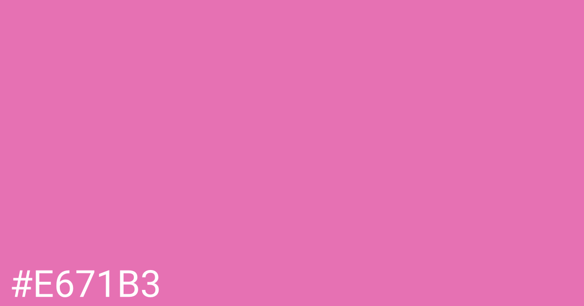 Hex color #e671b3 graphic