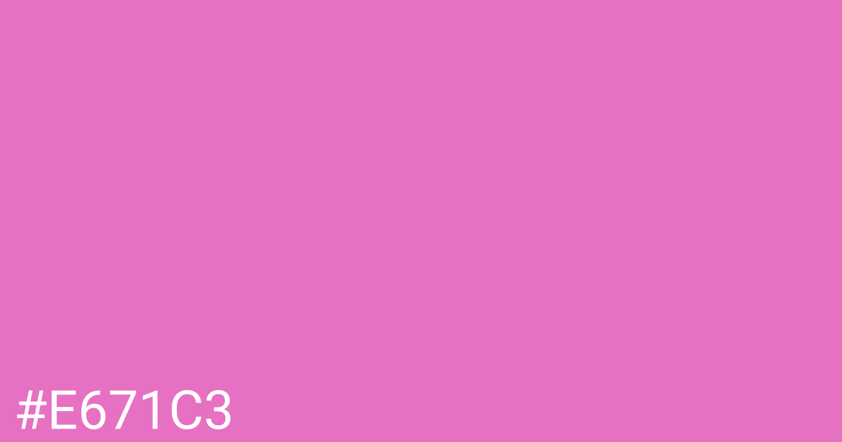 Hex color #e671c3 graphic