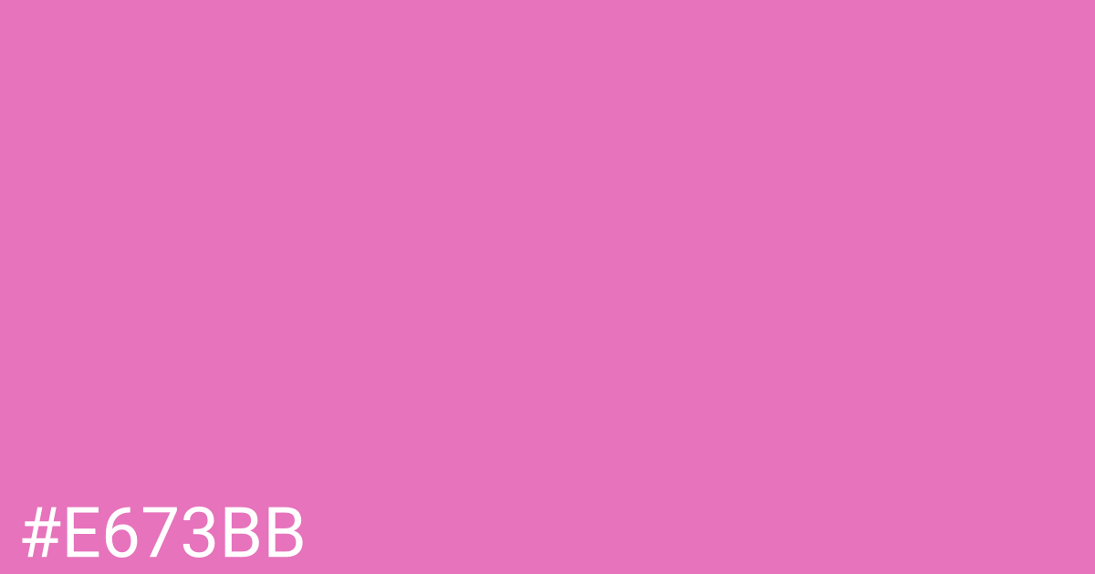 Hex color #e673bb graphic