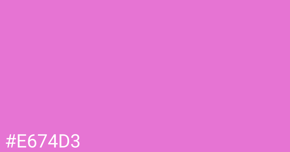 Hex color #e674d3 graphic