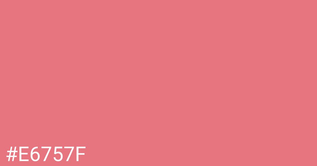 Hex color #e6757f graphic
