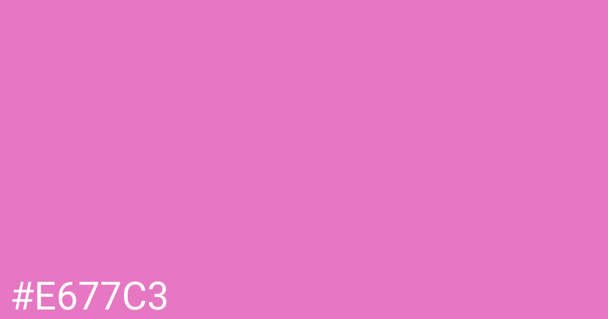 Hex color #e677c3 graphic