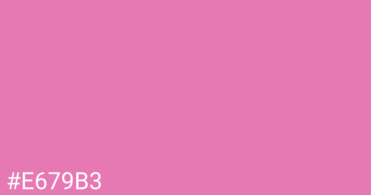 Hex color #e679b3 graphic