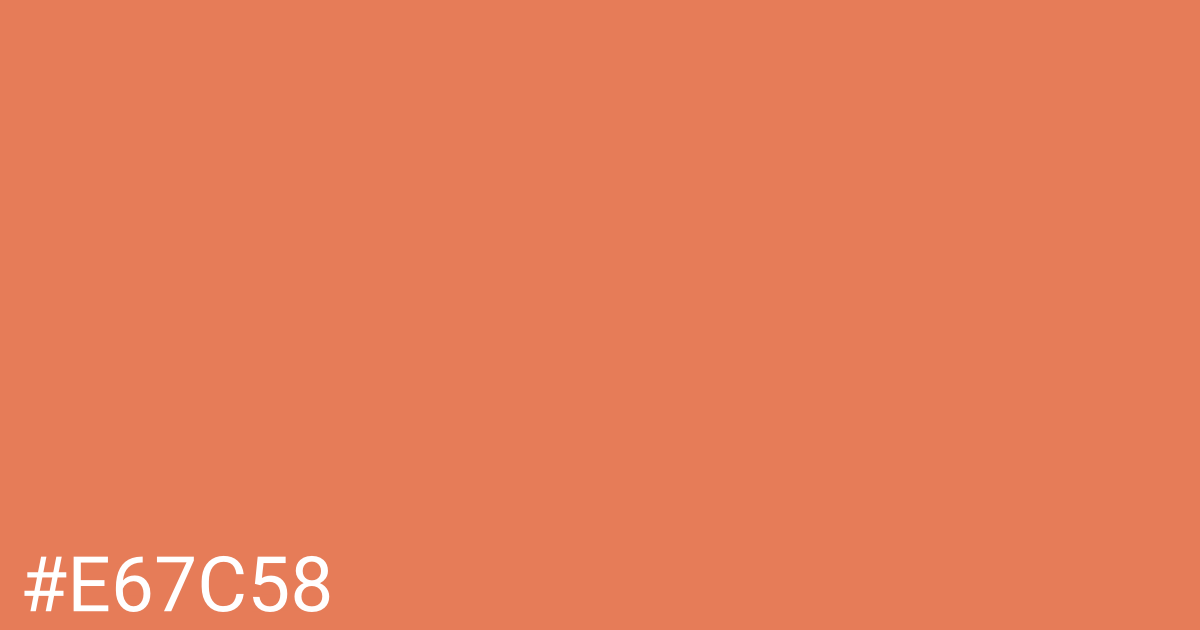 Hex color #e67c58 graphic