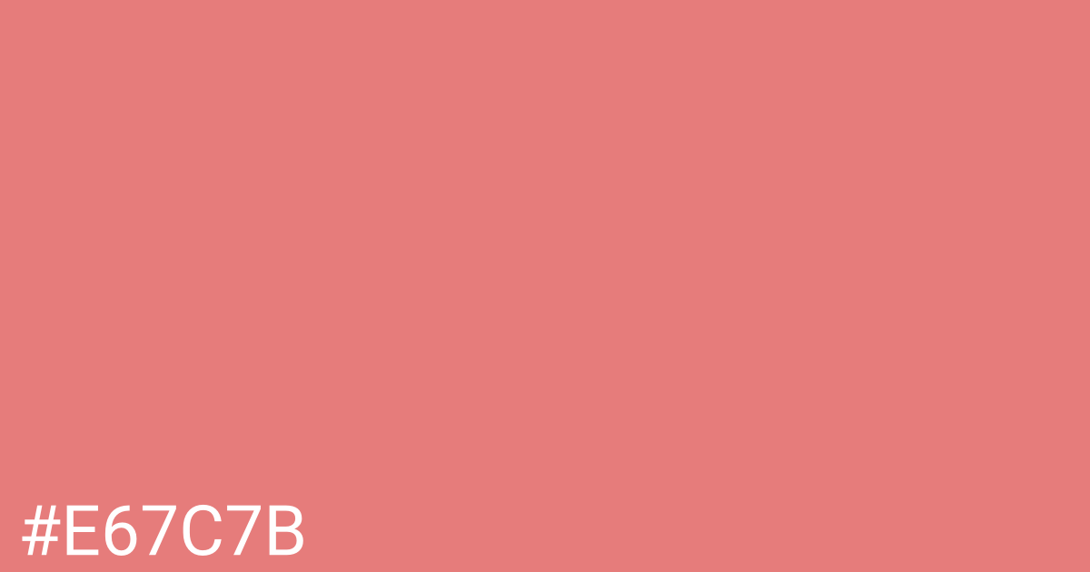 Hex color #e67c7b graphic