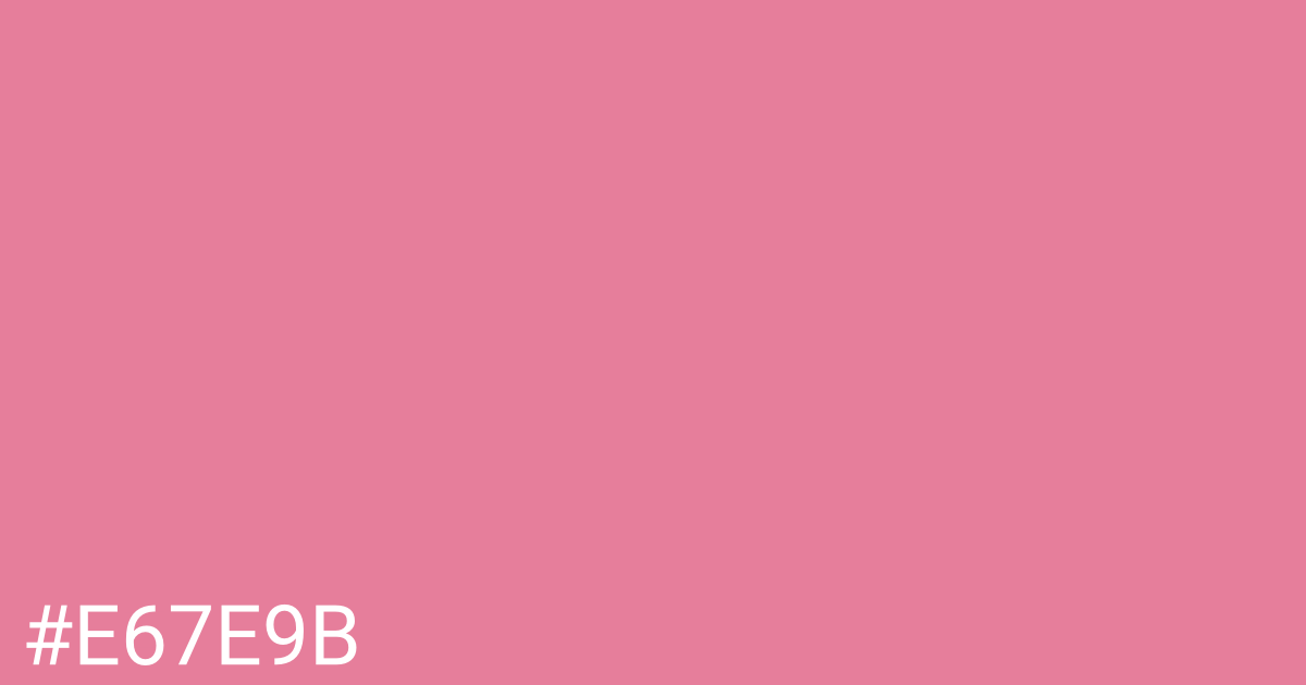 Hex color #e67e9b graphic