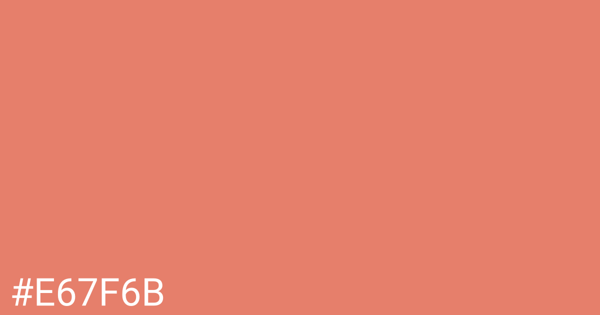 Hex color #e67f6b graphic