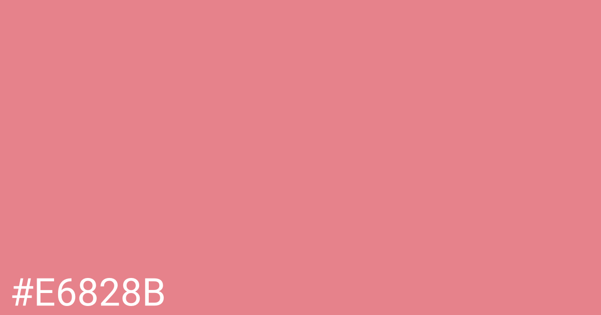 Hex color #e6828b graphic