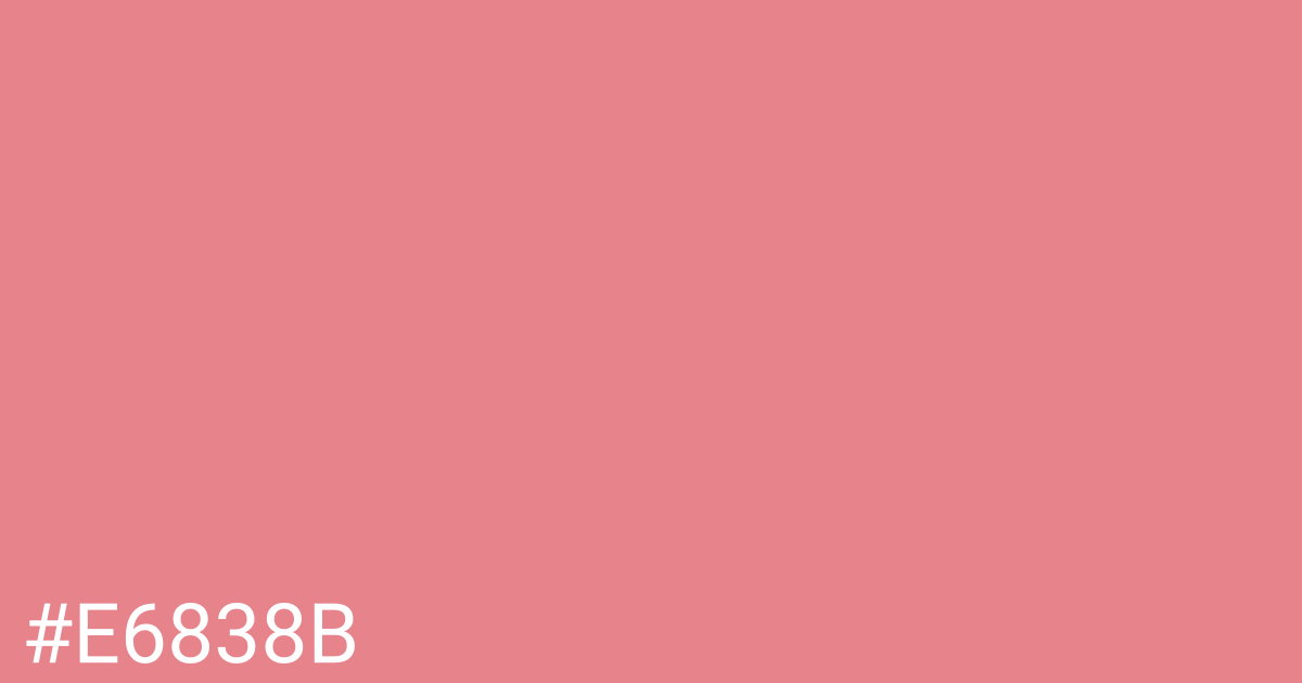 Hex color #e6838b graphic