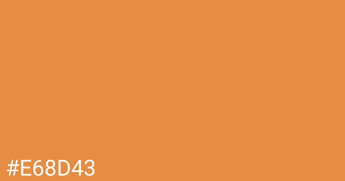 Hex color #e68d43 graphic