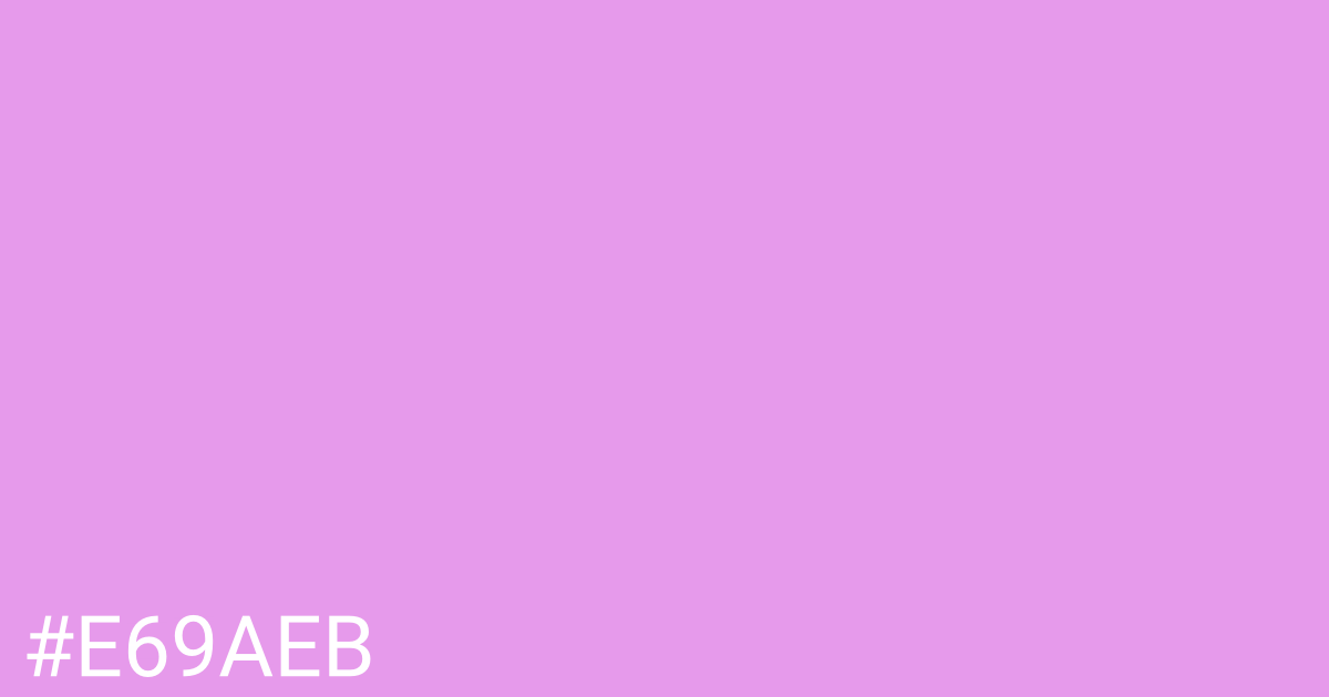 Hex color #e69aeb graphic