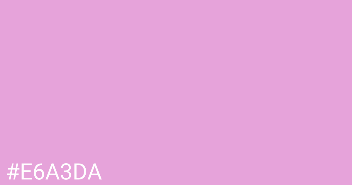 Hex color #e6a3da graphic