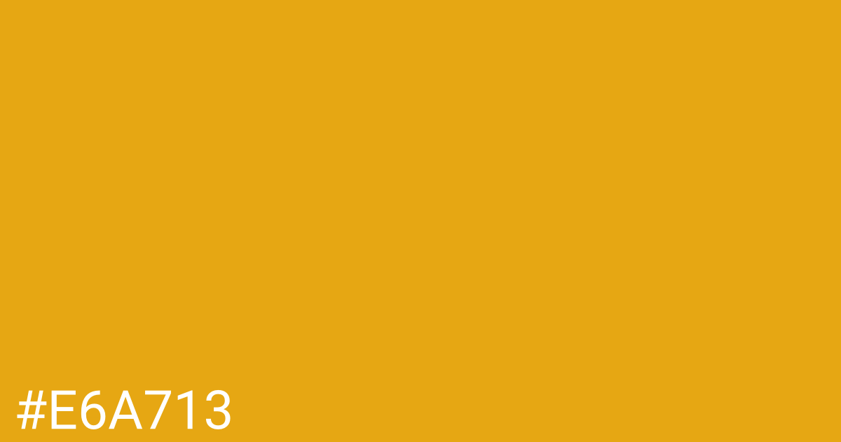 Hex color #e6a713 graphic