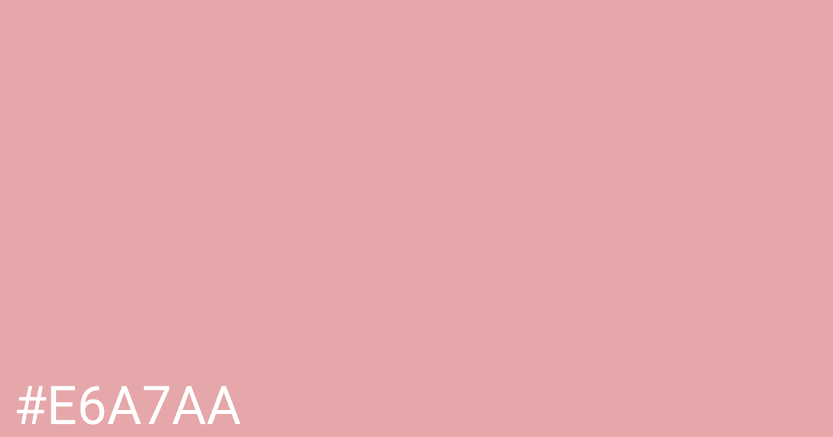 Hex color #e6a7aa graphic