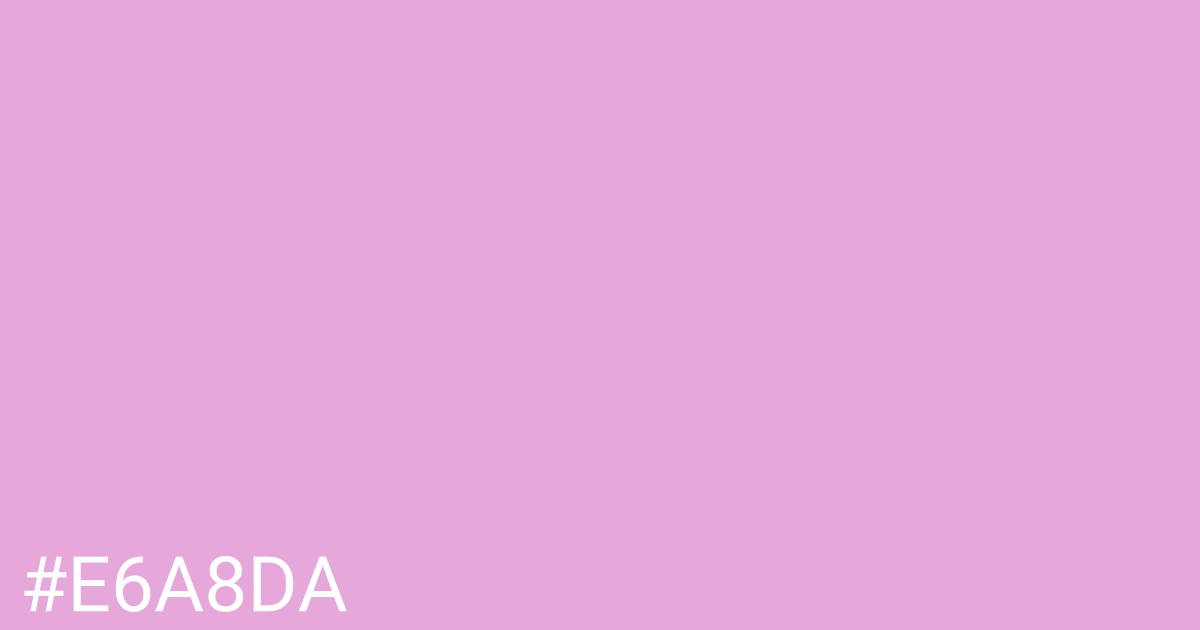 Hex color #e6a8da graphic