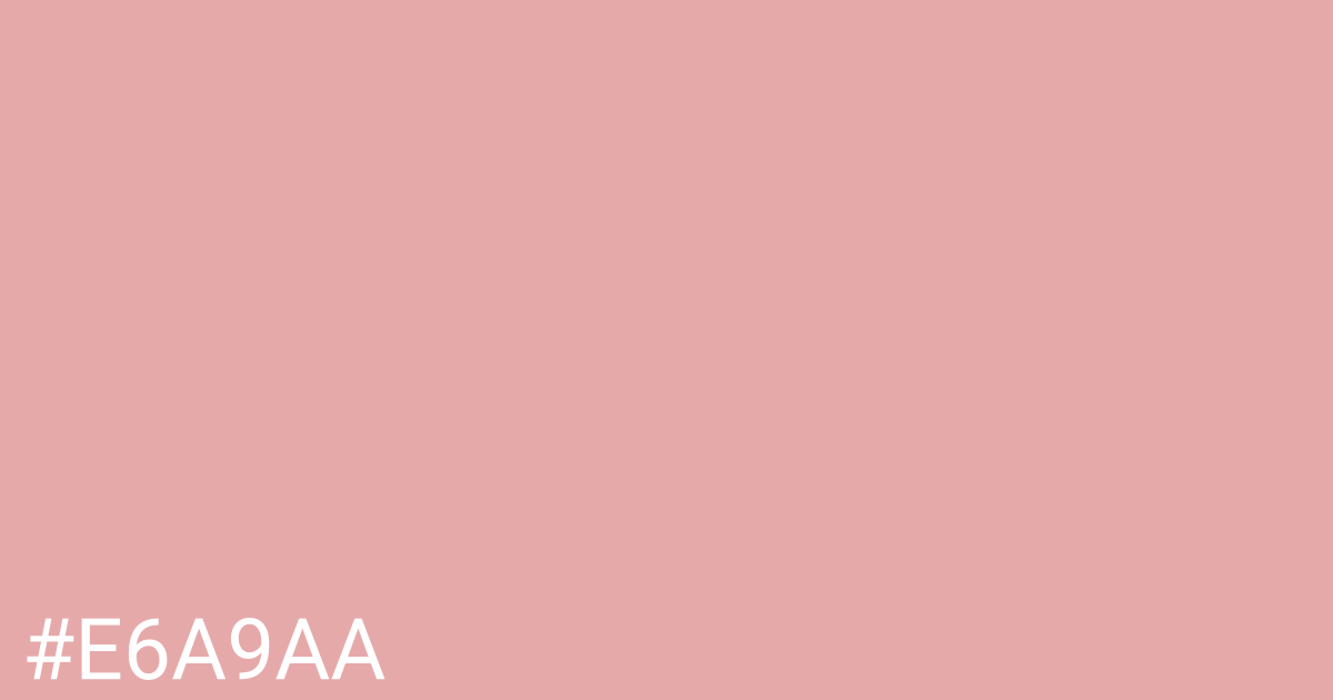 Hex color #e6a9aa graphic