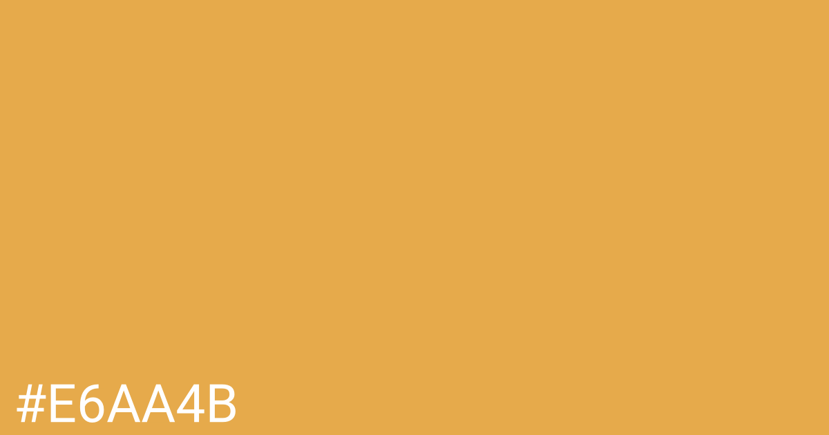 Hex color #e6aa4b graphic