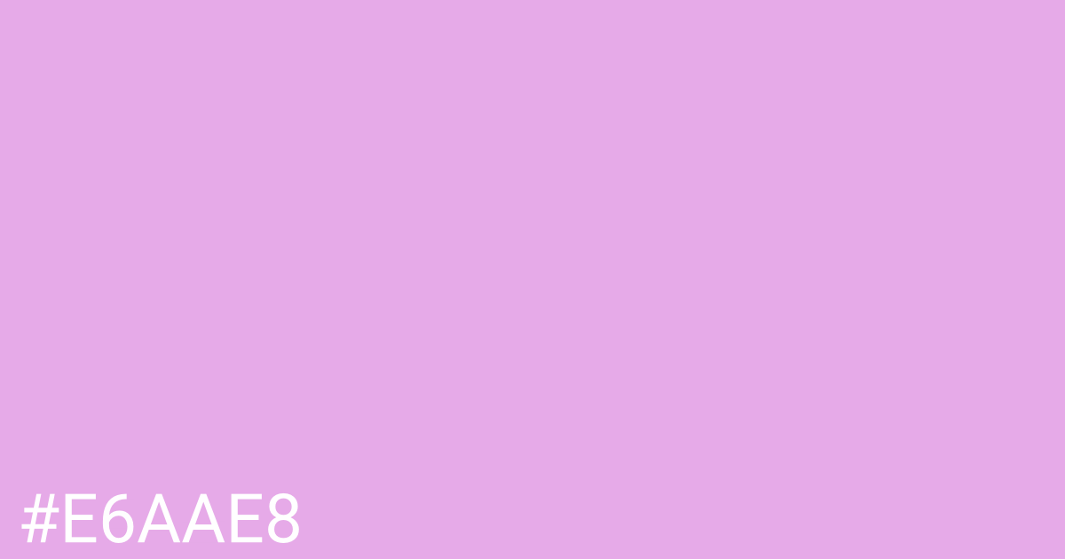 Hex color #e6aae8 graphic