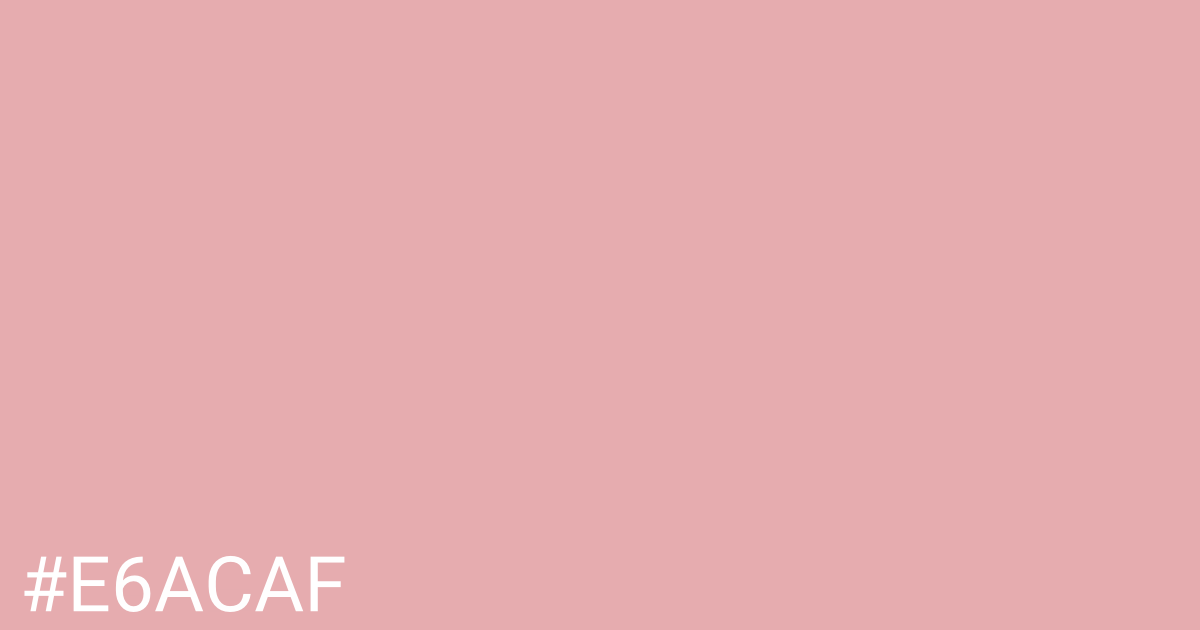 Hex color #e6acaf graphic