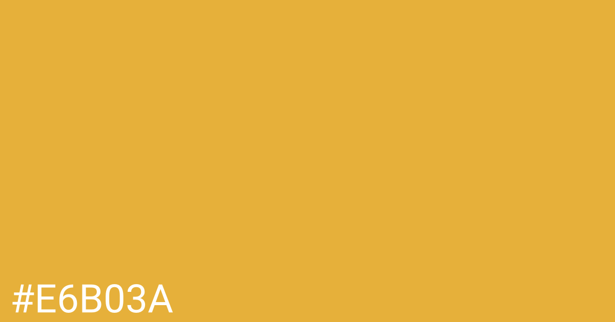 Hex color #e6b03a graphic