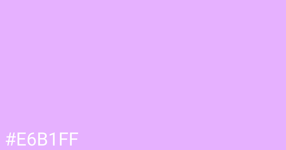 Hex color #e6b1ff graphic