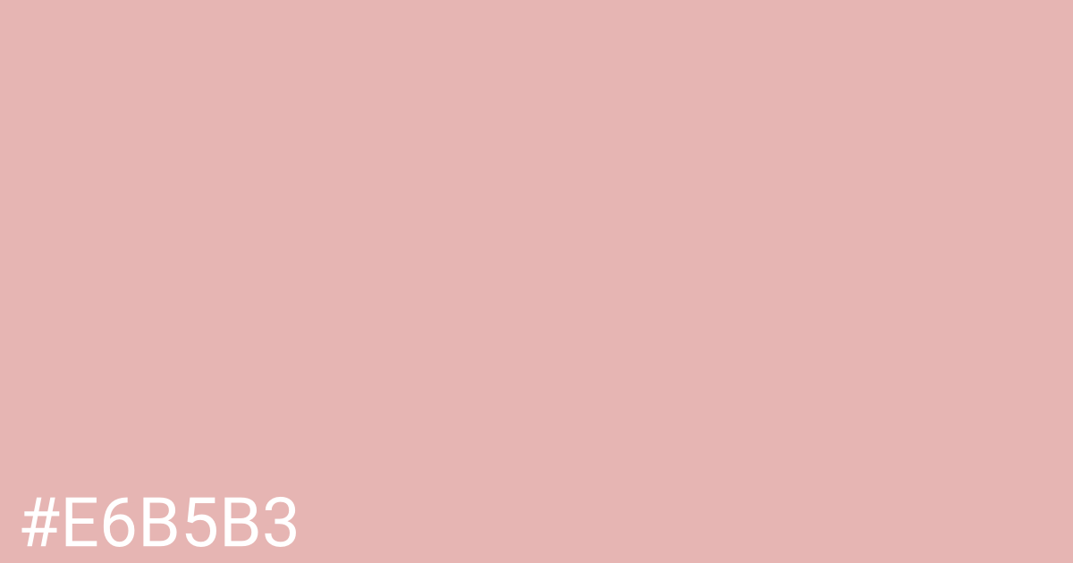 Hex color #e6b5b3 graphic