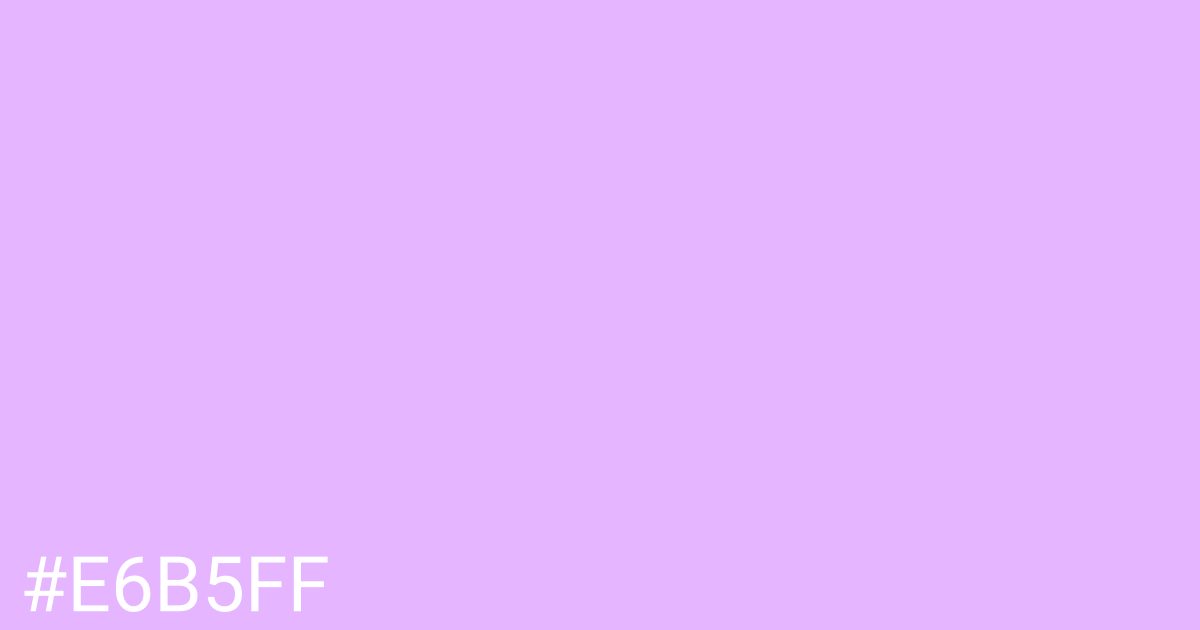 Hex color #e6b5ff graphic