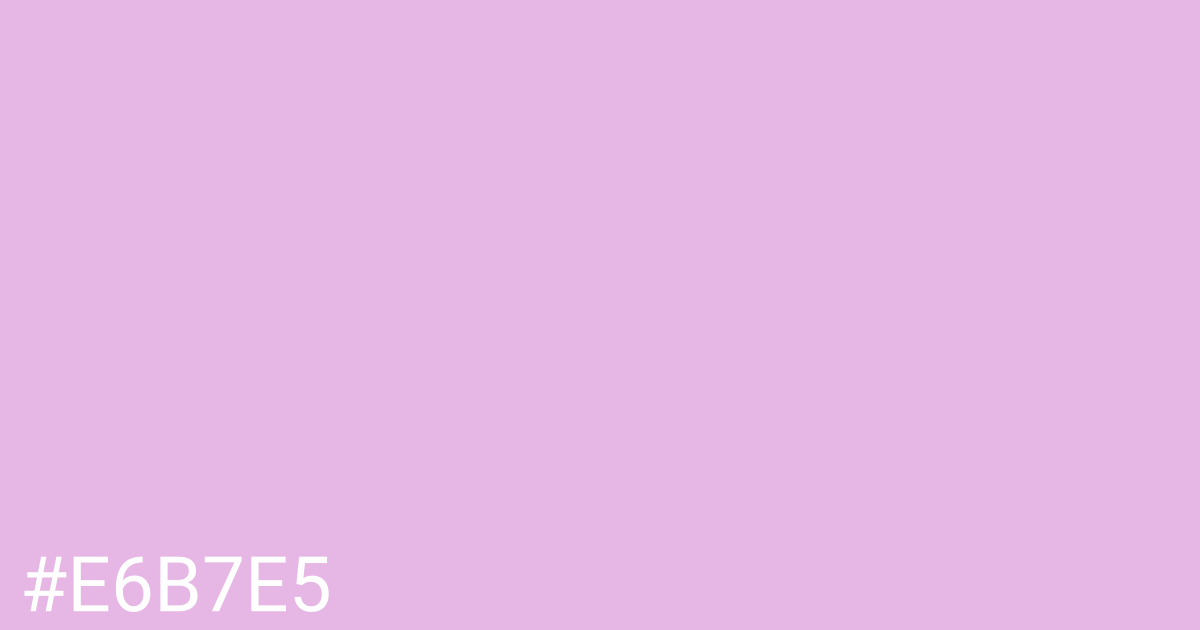 Hex color #e6b7e5 graphic