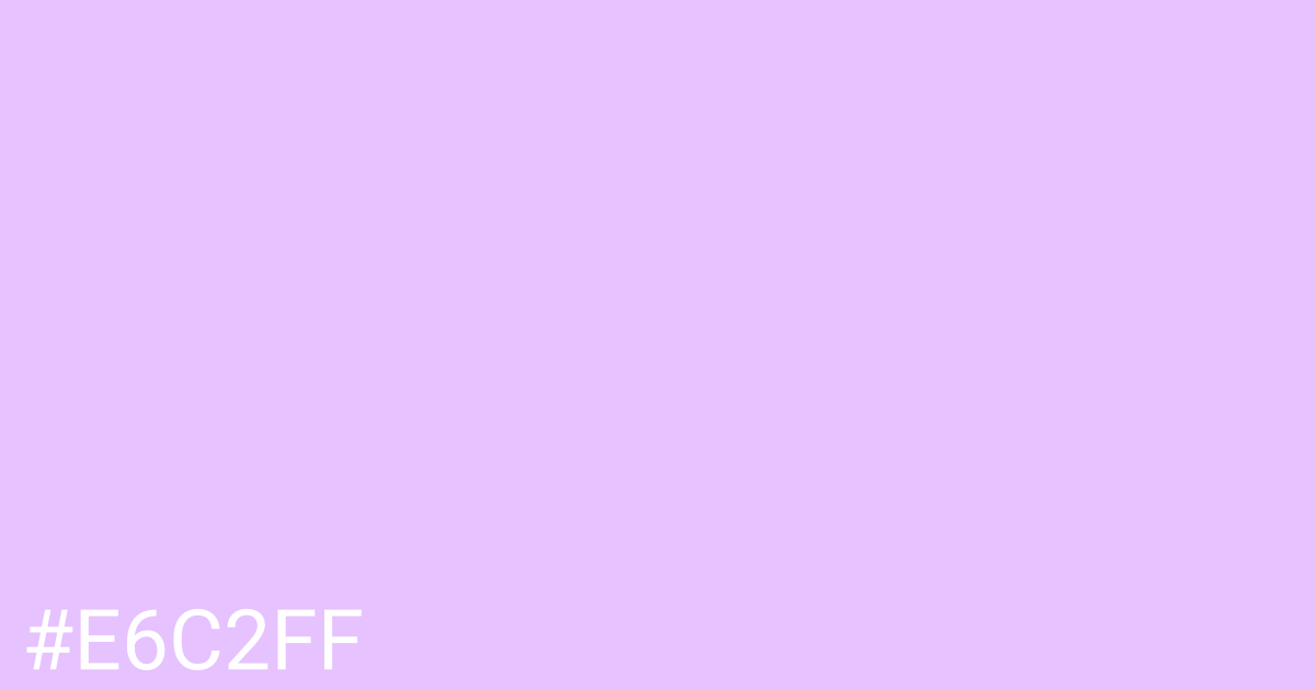 Hex color #e6c2ff graphic