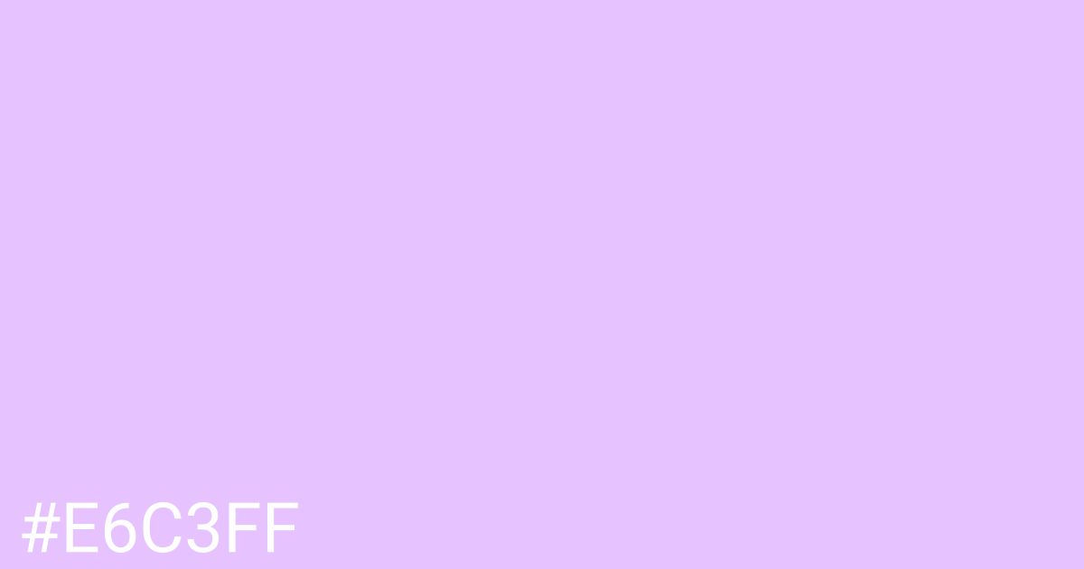 Hex color #e6c3ff graphic