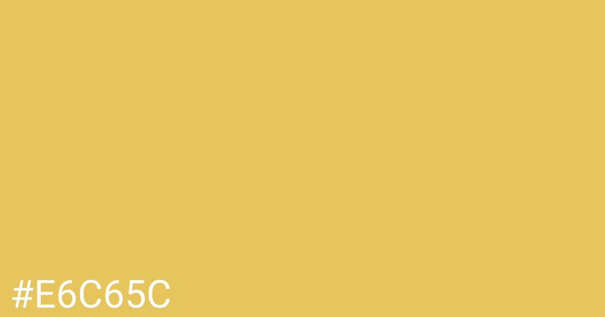 Hex color #e6c65c graphic