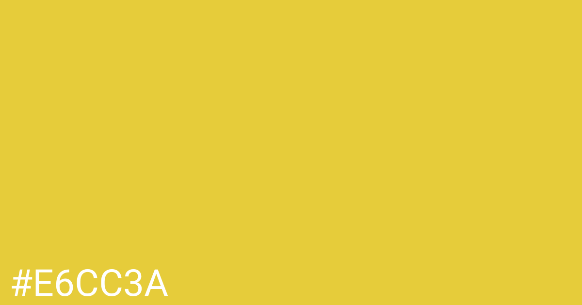 Hex color #e6cc3a graphic