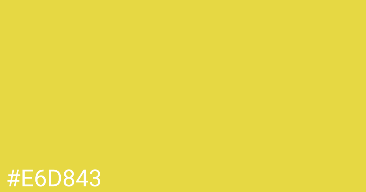 Hex color #e6d843 graphic