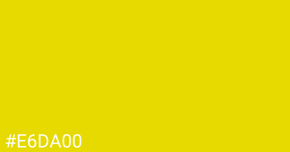 Hex color #e6da00 graphic