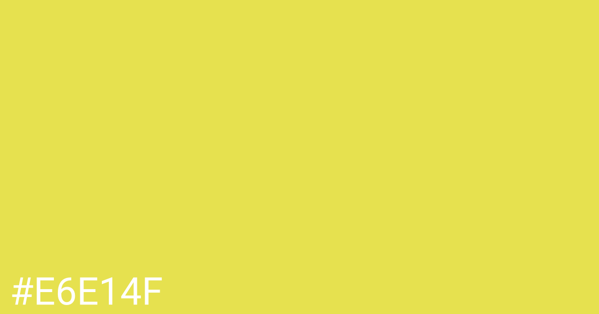 Hex color #e6e14f graphic