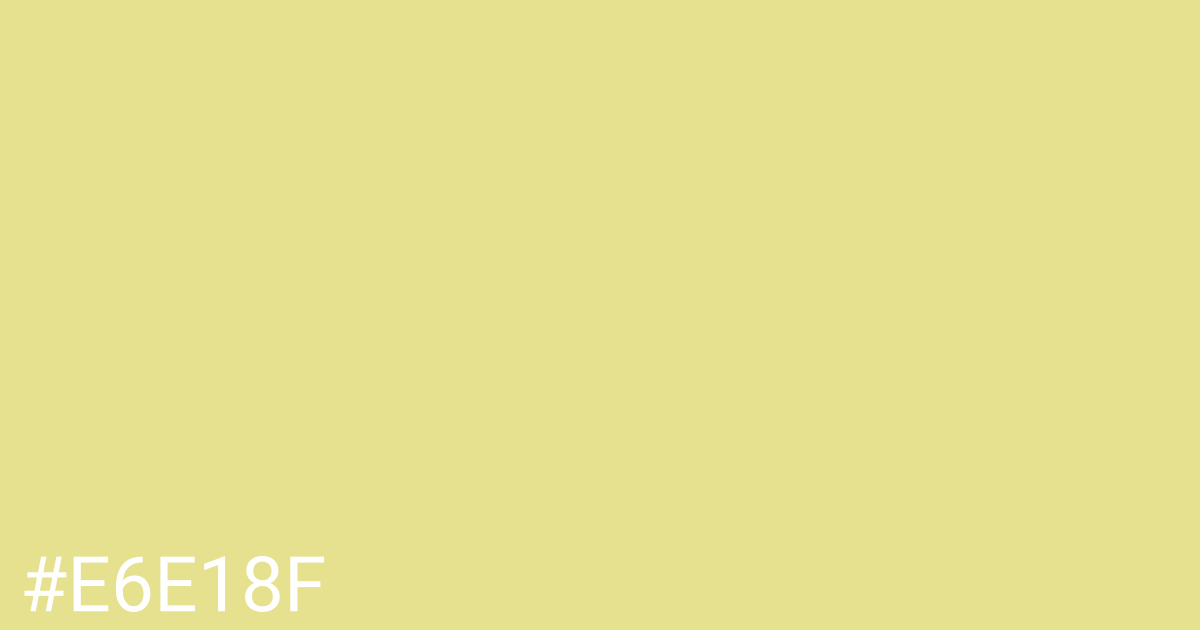 Hex color #e6e18f graphic