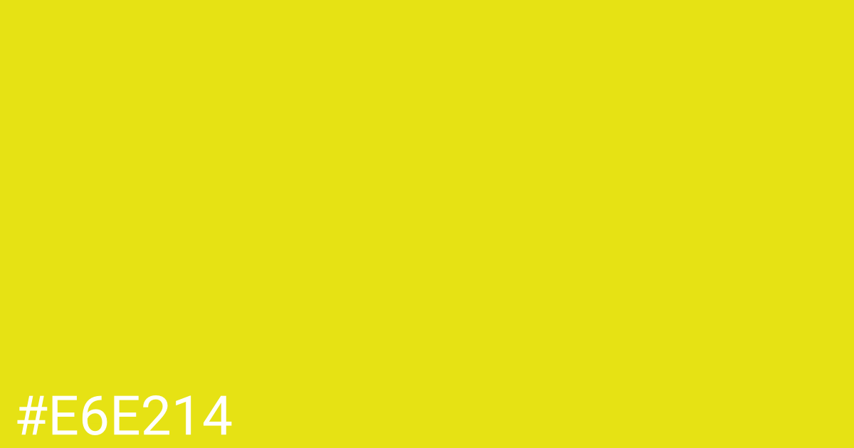 Hex color #e6e214 graphic