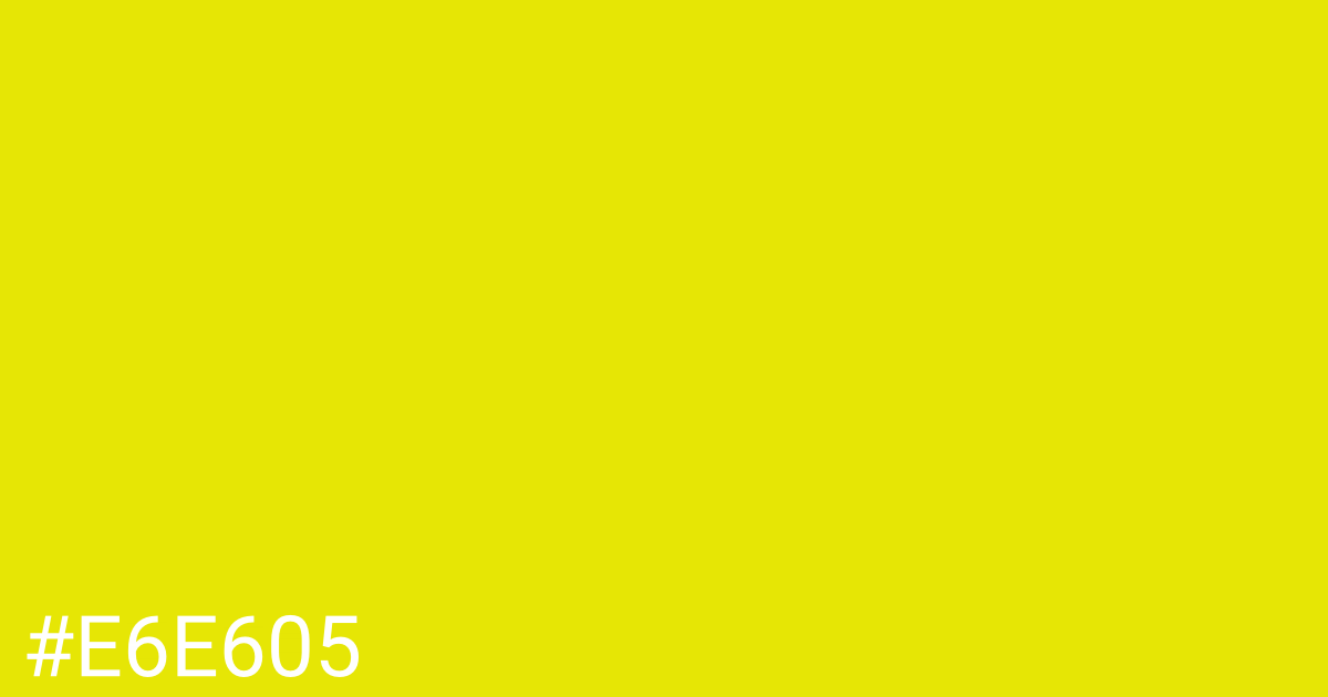 Hex color #e6e605 graphic