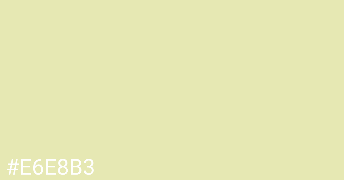 Hex color #e6e8b3 graphic