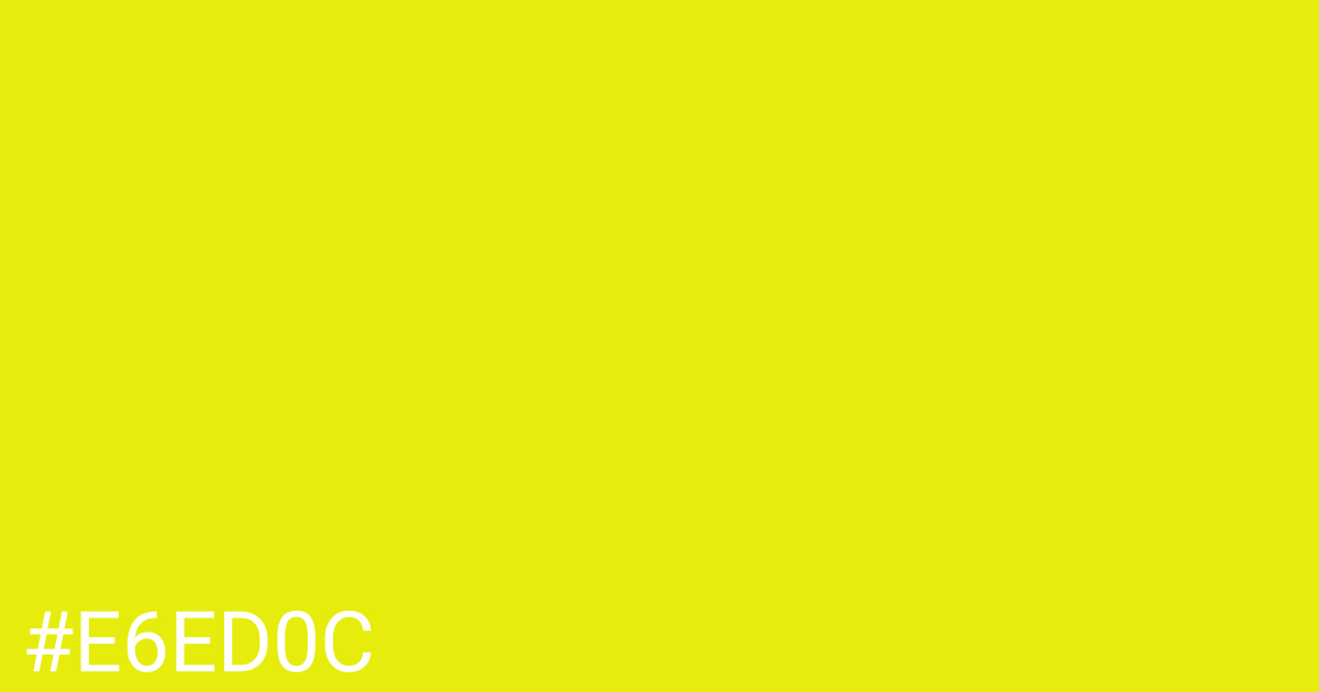 Hex color #e6ed0c graphic