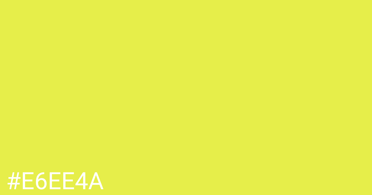 Hex color #e6ee4a graphic