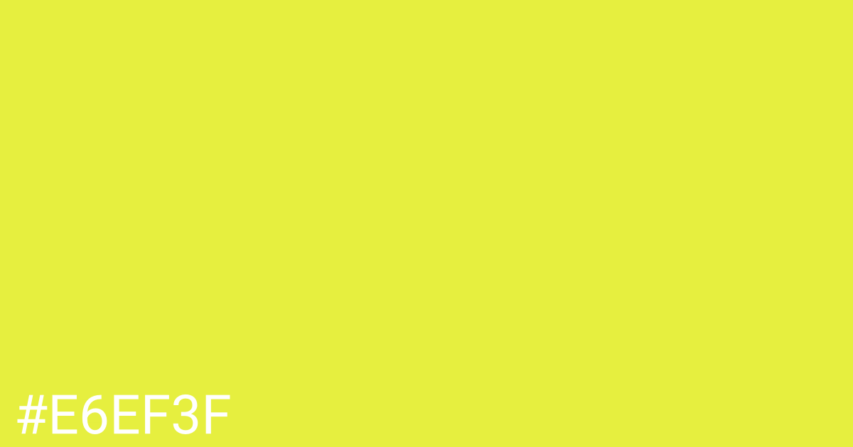 Hex color #e6ef3f graphic