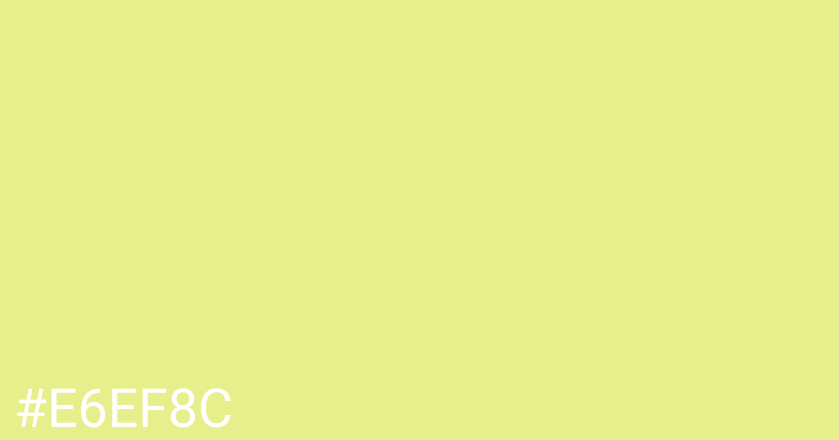 Hex color #e6ef8c graphic