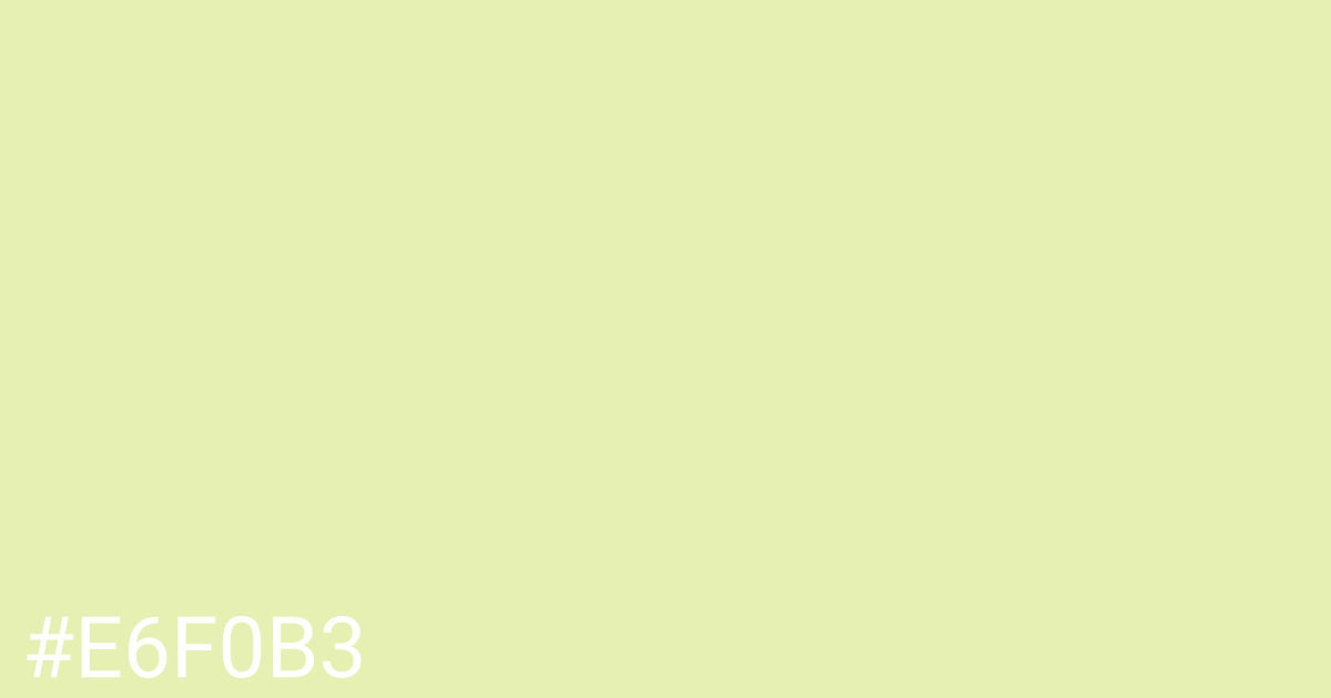 Hex color #e6f0b3 graphic